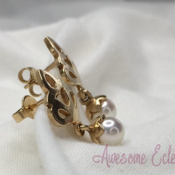 James Avery JA 14k Pearl Drop Earrings - EXTREMELY RARE - Great Gift! - Picture 6 of 9